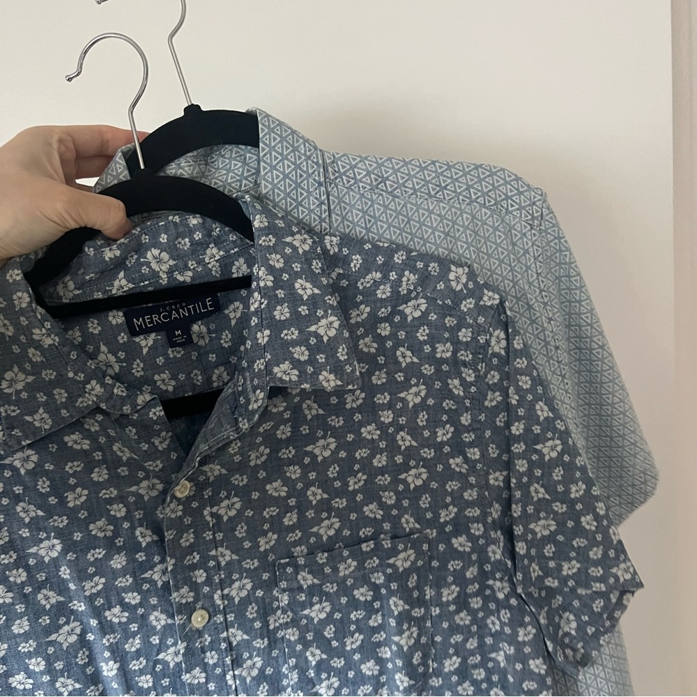 J Crew 100% Cotton Short Sleeve Button Up Shirts